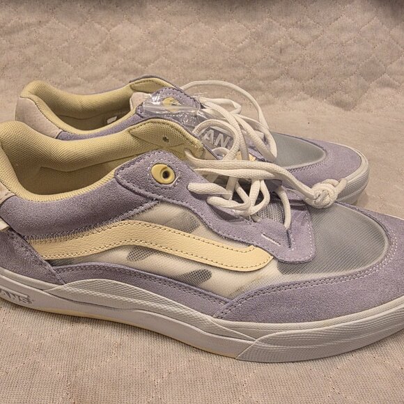 Vans Men's 13 Wayvee Pastel Yellow/Dusty Blue White Suede Mesh - VN0A5JIADSB
